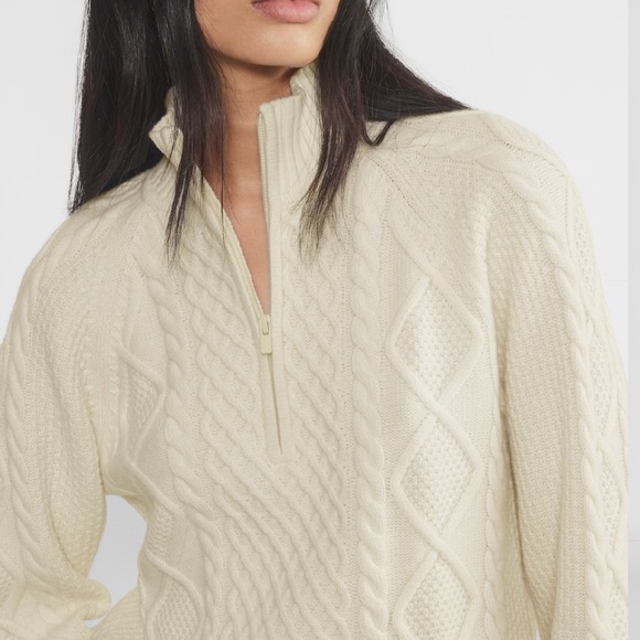 Aritzia x Sunday Best - Boreal 1/4 zip
Merino wool cable-knit sweater, W’s Small - Picture 7 of 8